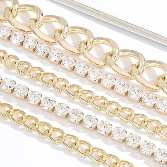 Rhinestone Waist Chain Belt Layered Body Chain - Picture 6 of 6